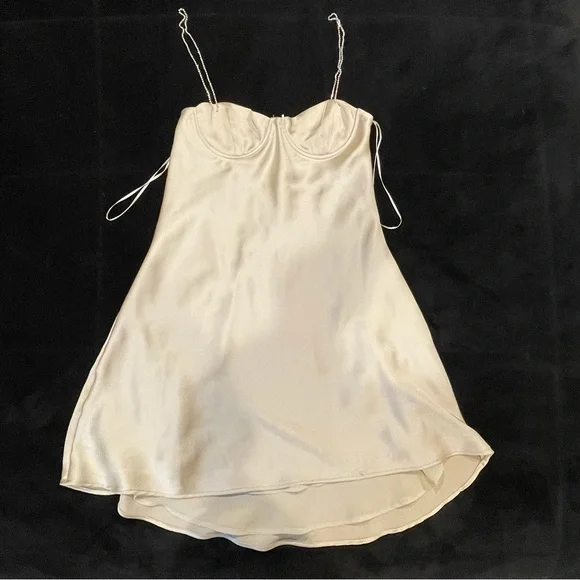 Zara satin slip with rhinestone strap - Picture 1 of 2